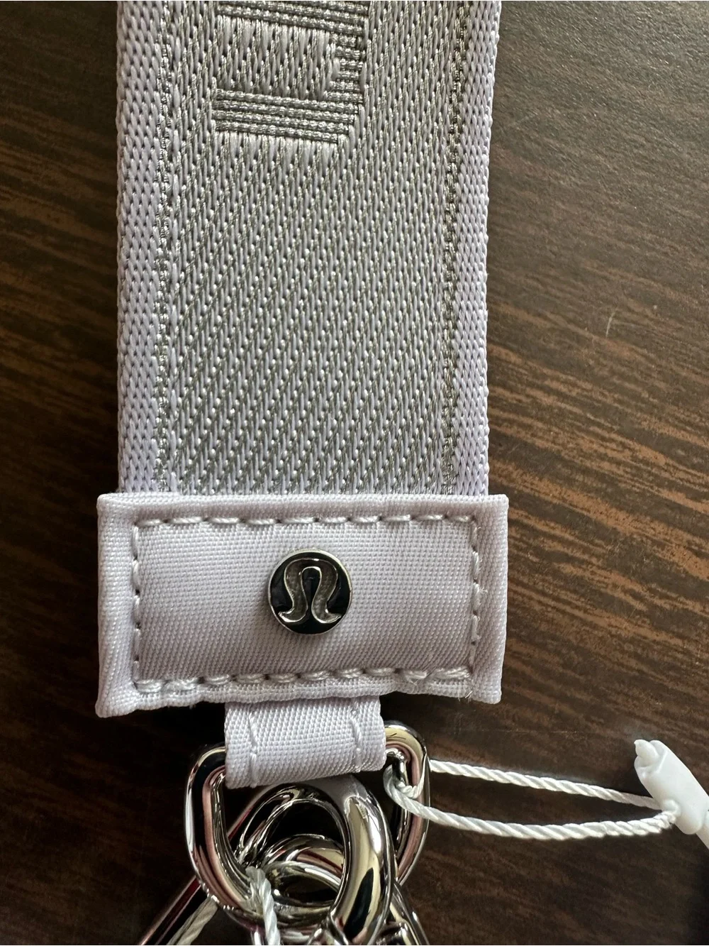 lululemon Dual Pouch Wristlet Metallic Wordmark - Faint Lavender- NWT